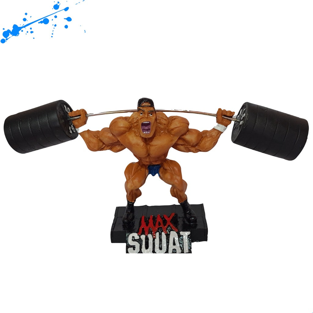 Estátua Decoração Agachamento Max Squat em Resina