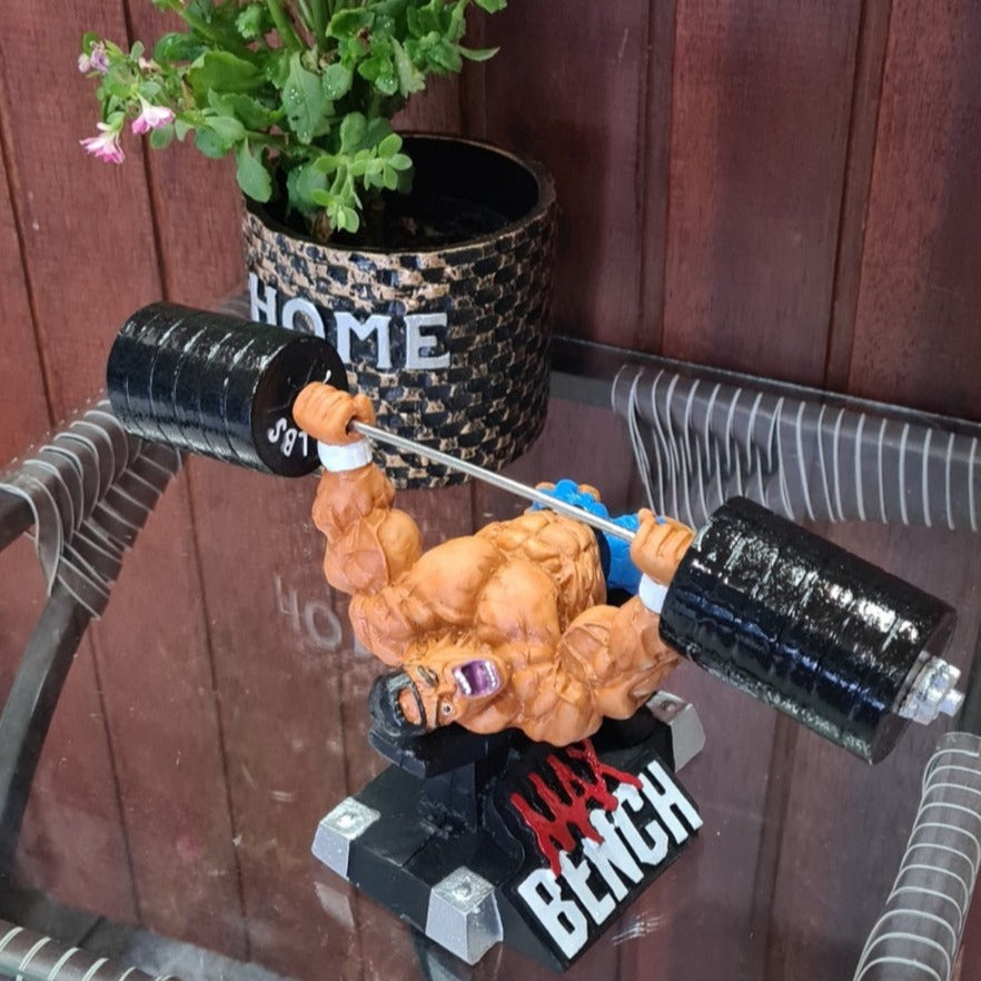 Estátua Decoração Supino Max Bench em Resina