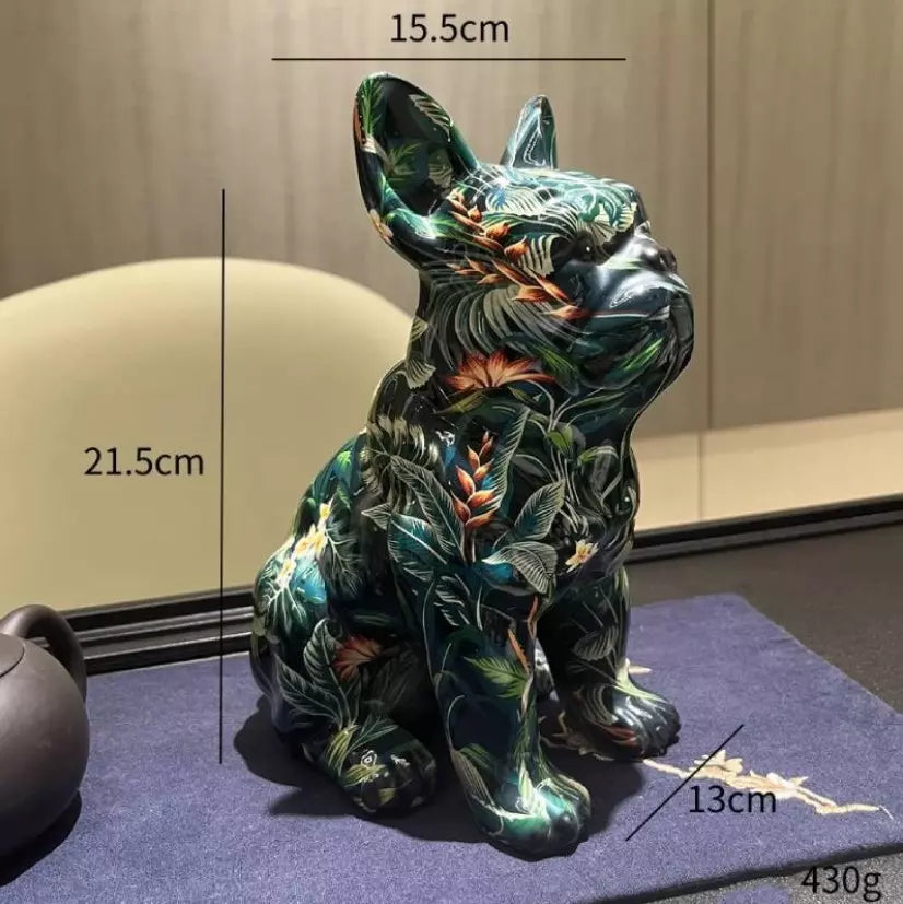 Estátua Bulldog Frânces Colorido