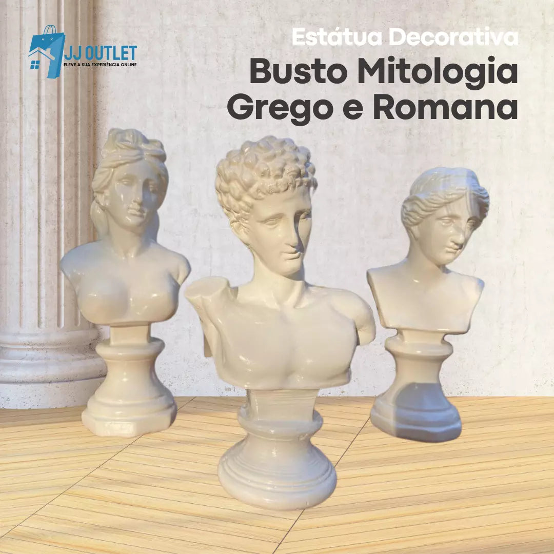 Estátuas Decoração Busto Mitologia Grego e Romana