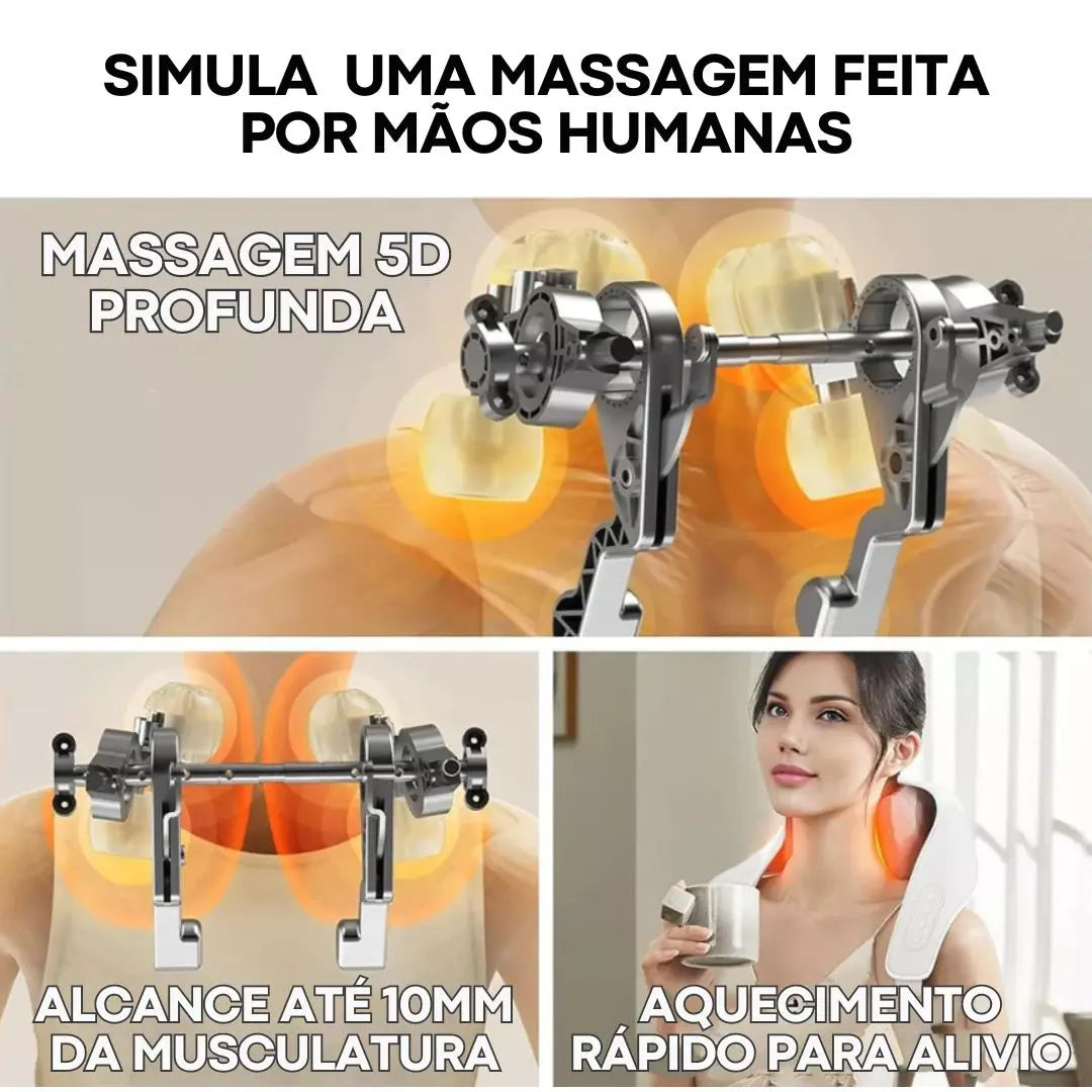 Massageador Shiatsu Pescoço e Ombro JJ-5D® Premium