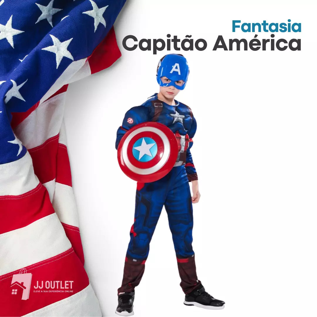 Fantasia Capitão América com Músculos