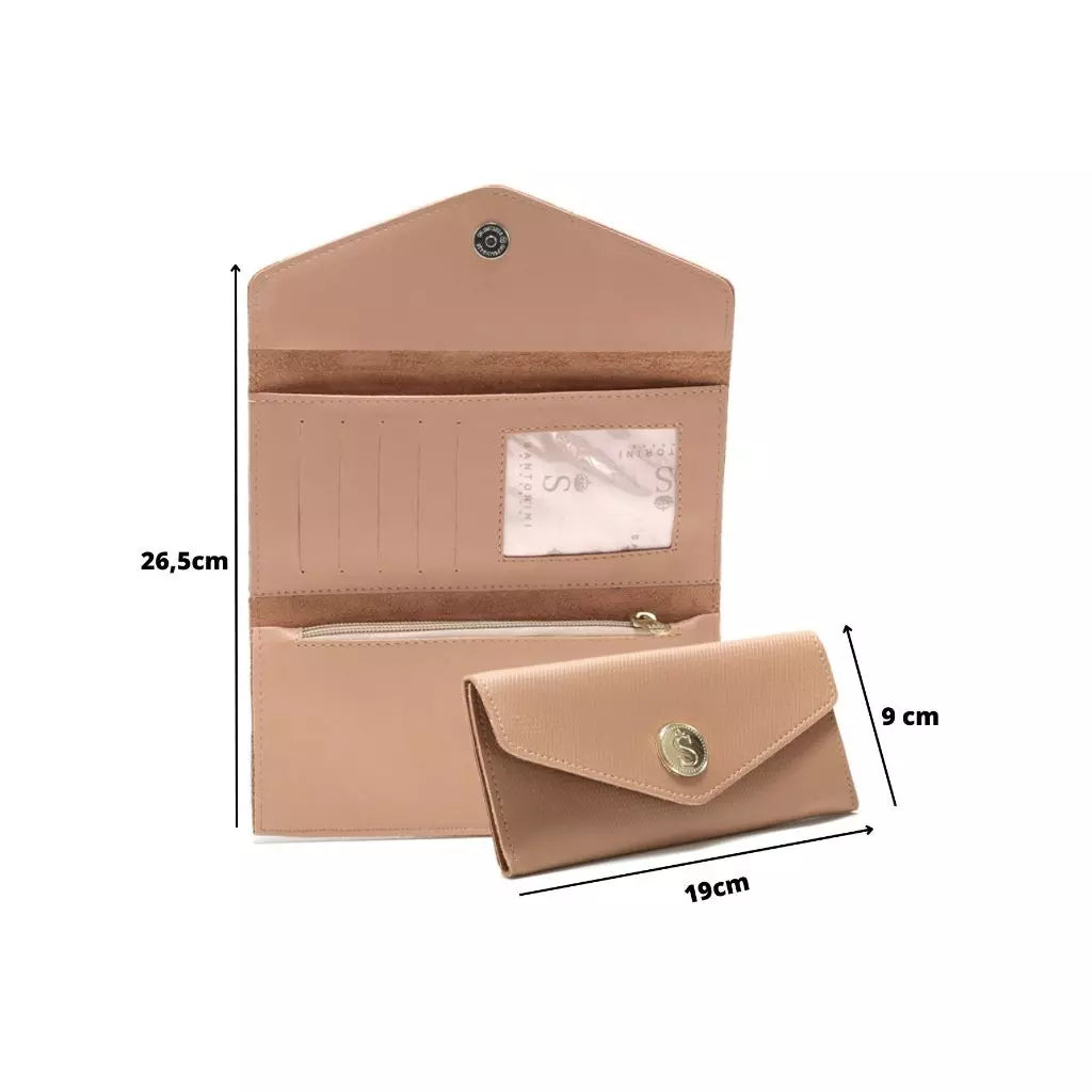 Bolsas Santorini com Bolsa Transversal, de Ombro e Carteira - Kit com 3 unidades