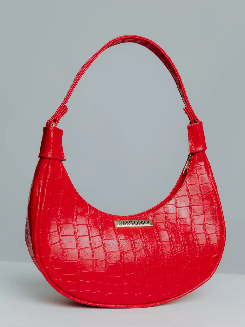 Bolsa de Ombro Santorini Baguete Croco