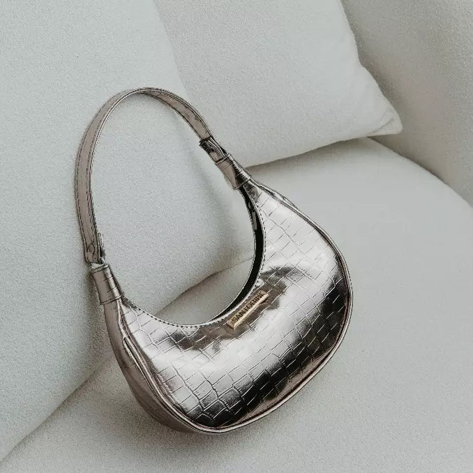 Bolsa de Ombro Santorini Baguete Croco
