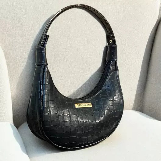 Bolsa de Ombro Santorini Baguete Croco