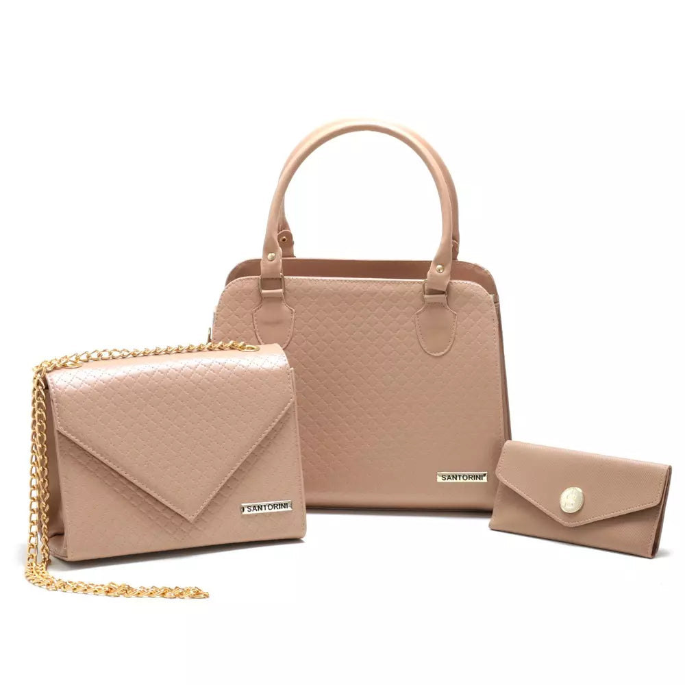 Bolsas Santorini Life com Bolsa Transversal, de Ombro e Carteira - Kit com 3 unidades