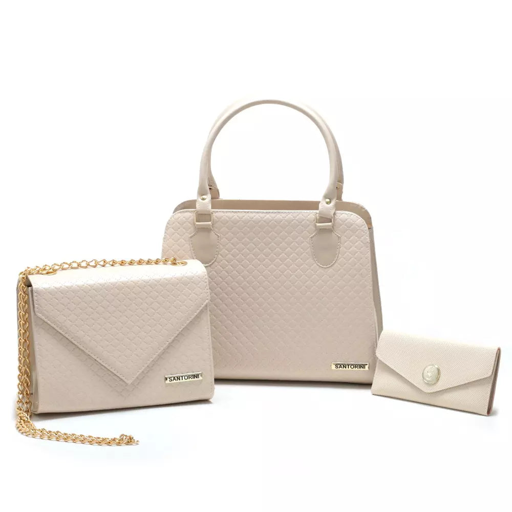 Bolsas Santorini Life com Bolsa Transversal, de Ombro e Carteira - Kit com 3 unidades