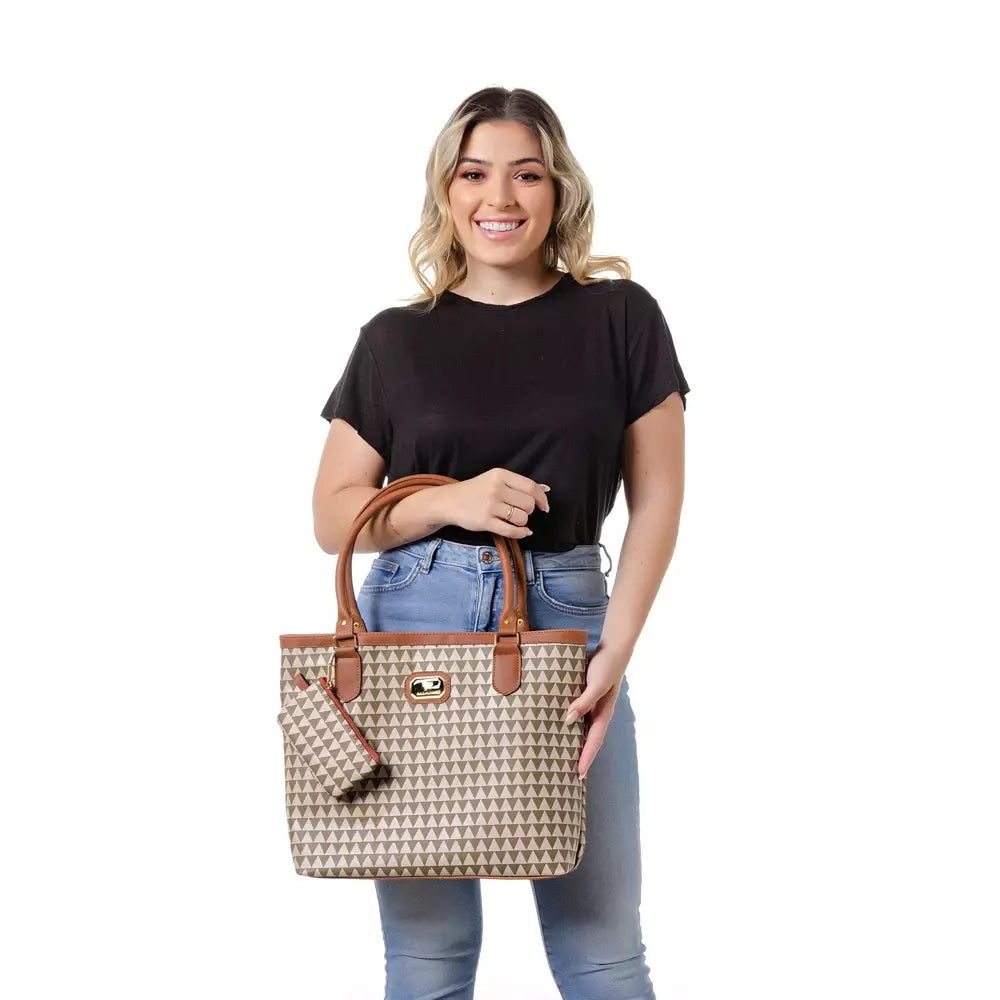 Bolsa Feminina De Ombro Alice Monteiro com Porta Moedas