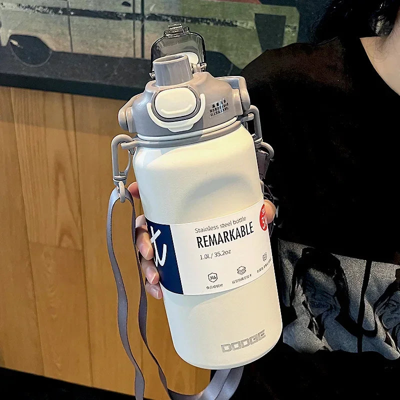 Garrafa Térmica a Vácuo Premium Dodge 1000ml em Aço Inoxidável