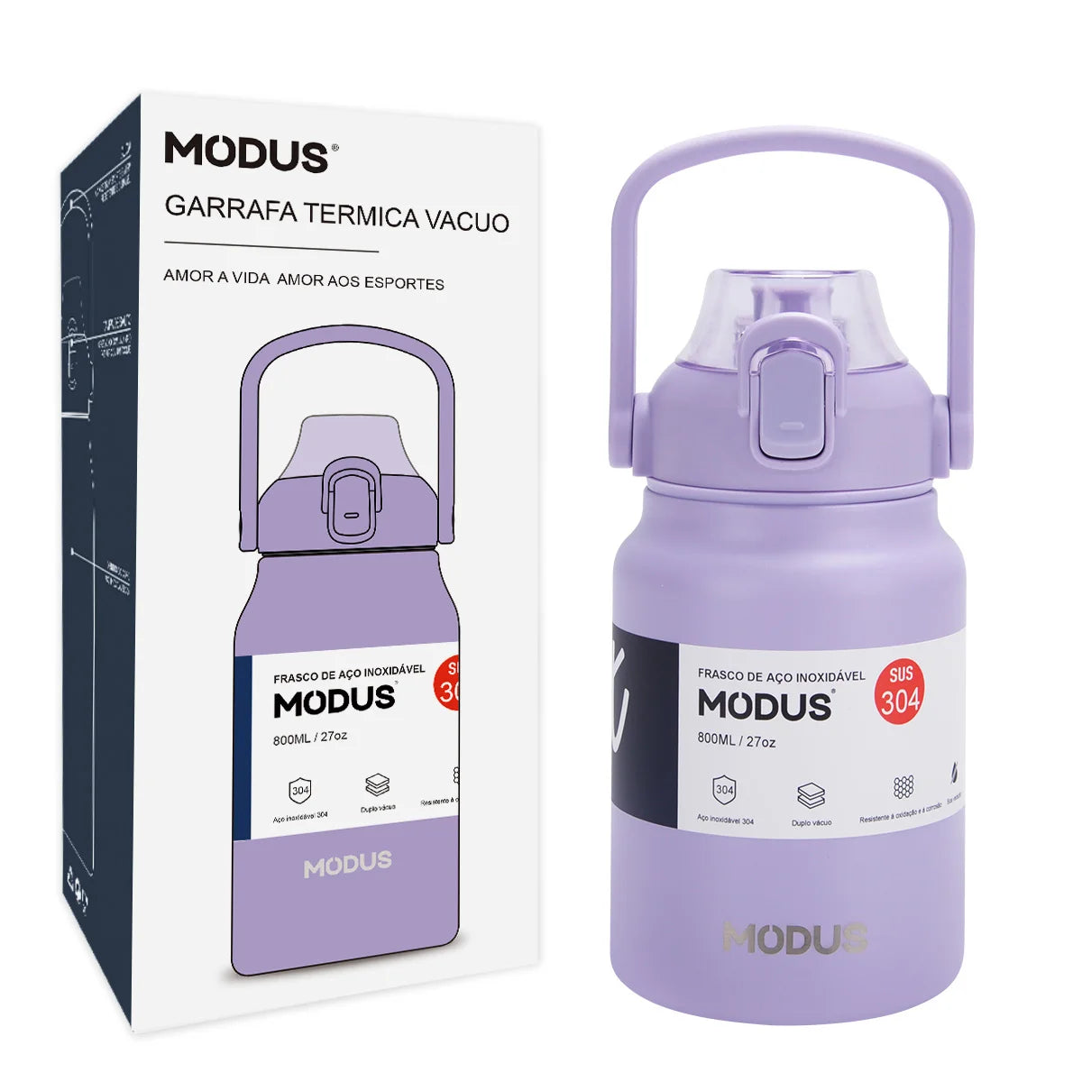 Garrafa Térmica Inox Premium 800ML – Alta Performance Térmica para o Dia Todo