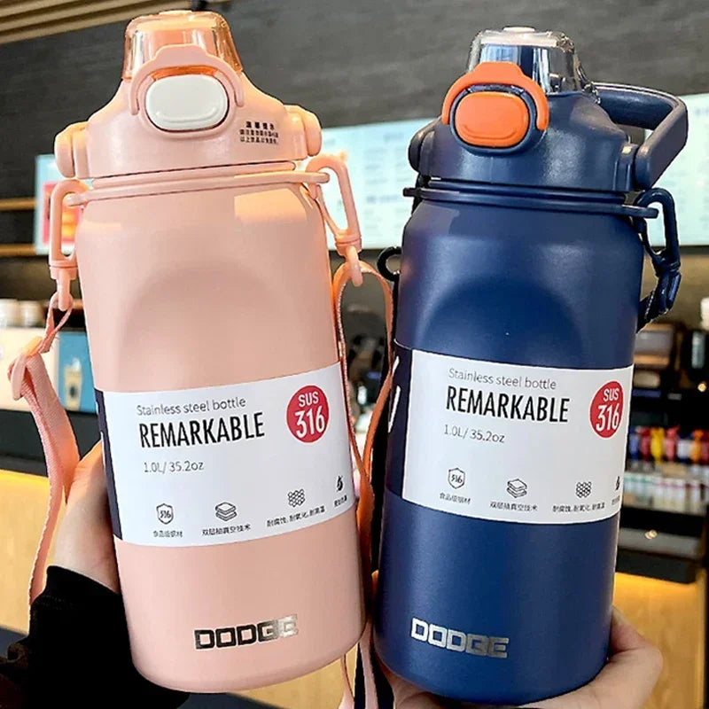 Garrafa Térmica a Vácuo Premium Dodge 1000ml em Aço Inoxidável