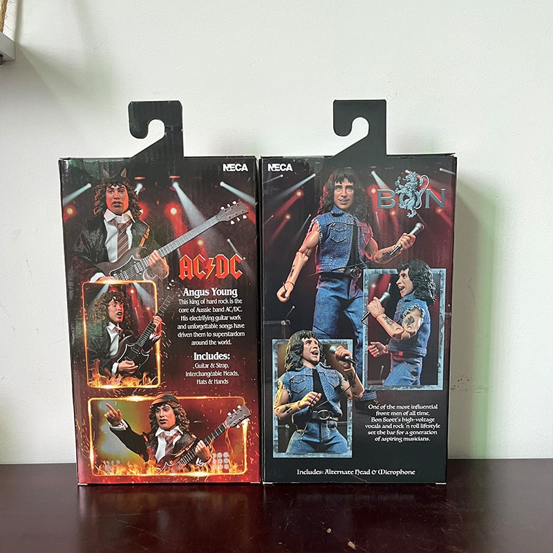 Estátua Action Figure ACDC Highway to Hell - Angus Young e Bon Scott