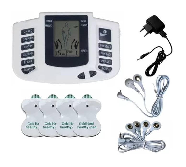 Masssageador Aparelho Tens Choque Fisioterapia Eletrochoque Eletrodos