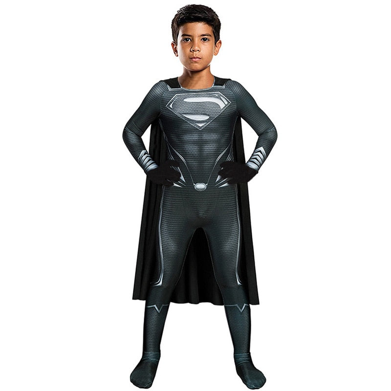 Fantasia Infantil Superman Traje Preto - Liga da Justiça