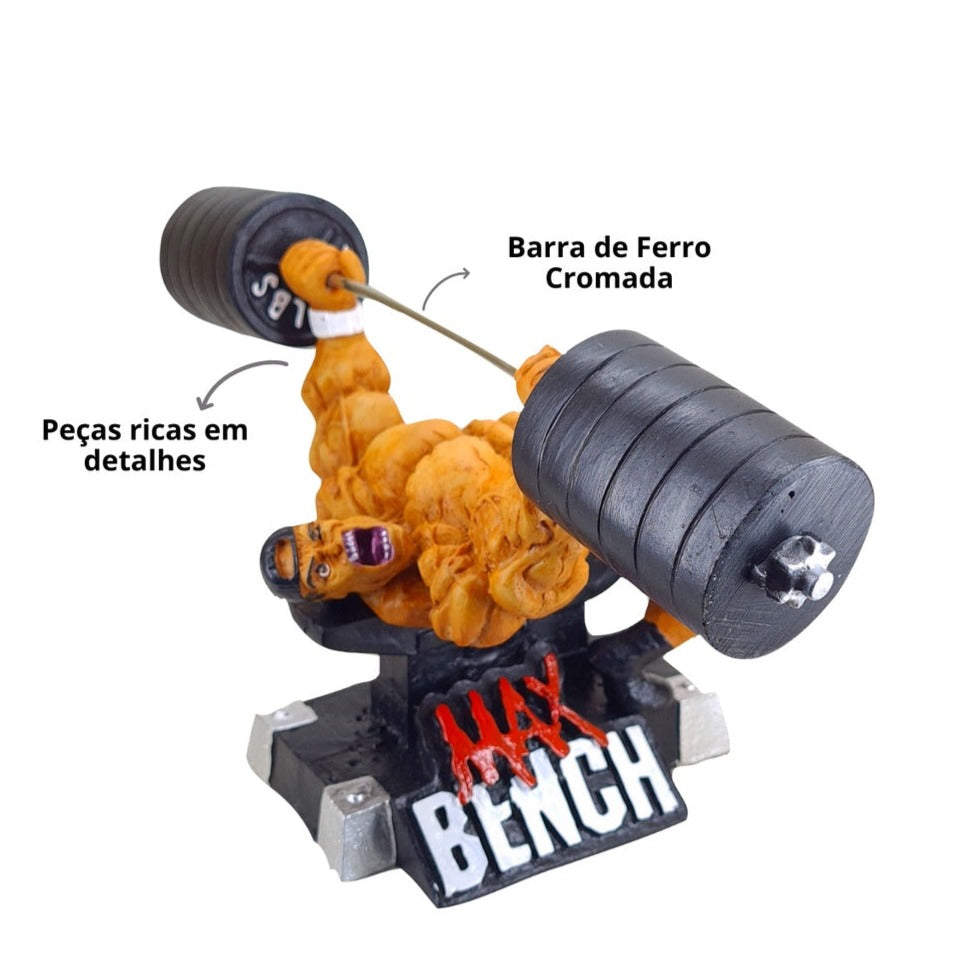 Estátua Decoração Supino Max Bench em Resina