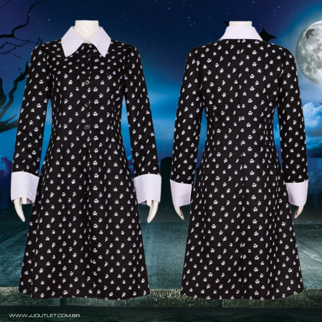 Fantasia Wandinha Addams Wednesday - Adulta