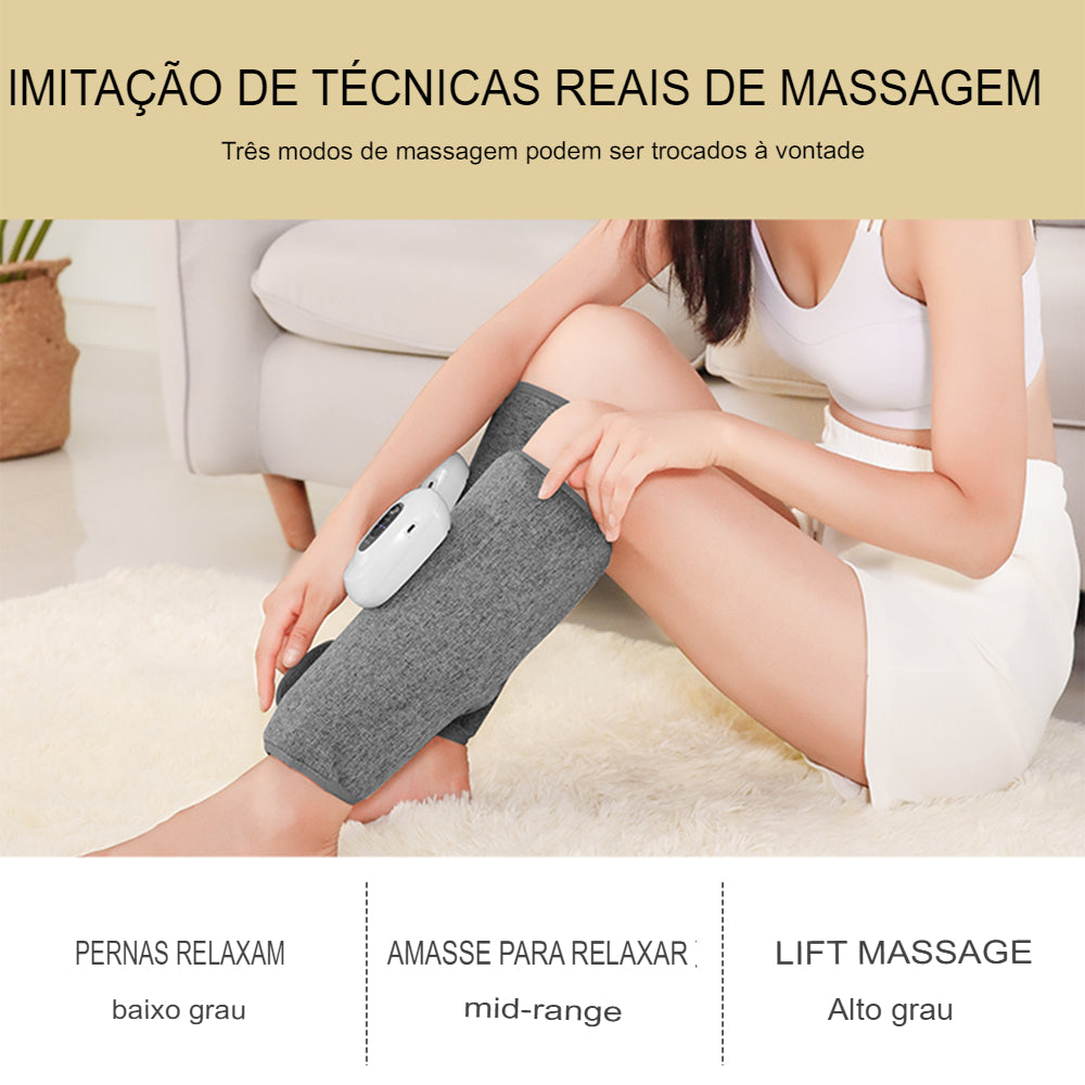 Massageador de Pernas Pressoterapia por Compressão de Ar