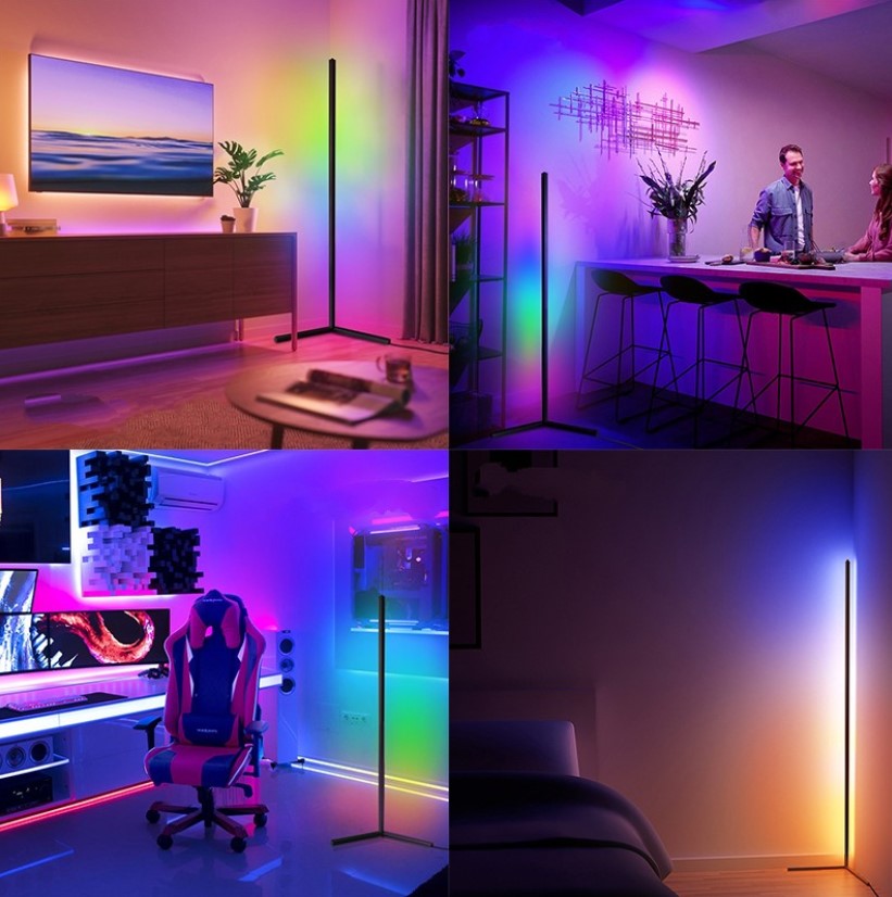 Luminária Led RGB de Chão e Modelo para Mesa