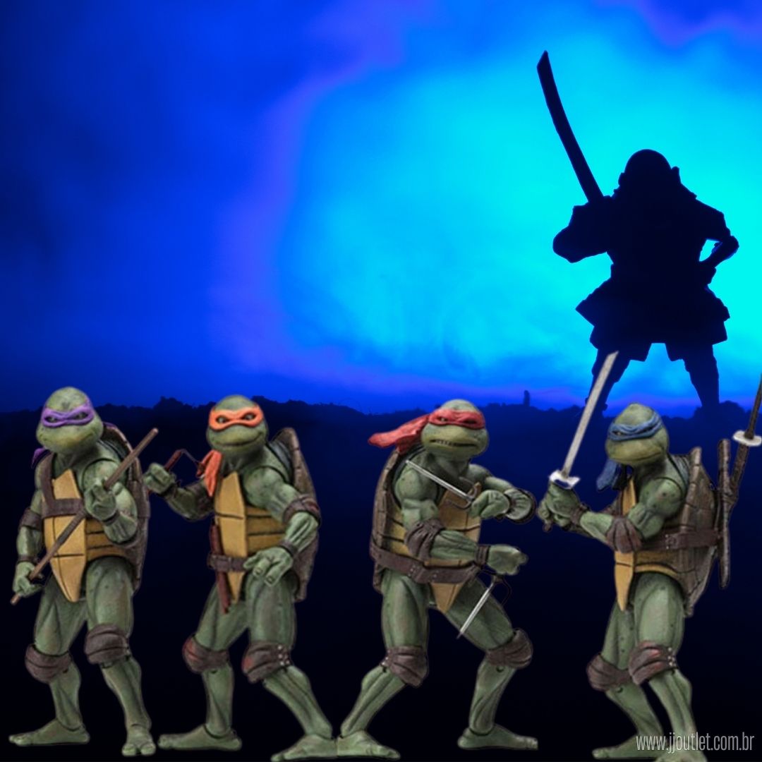 Estátua Action Figures Tartarugas Ninja Mutantes TNMT em PVC