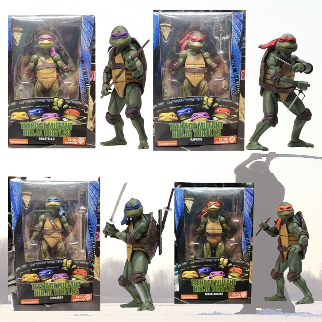 Estátua Action Figures Tartarugas Ninja Mutantes TNMT em PVC