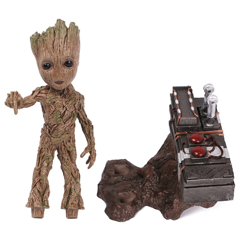 Estátua Action Figure Groot Guardiões da Galáxia em PVC