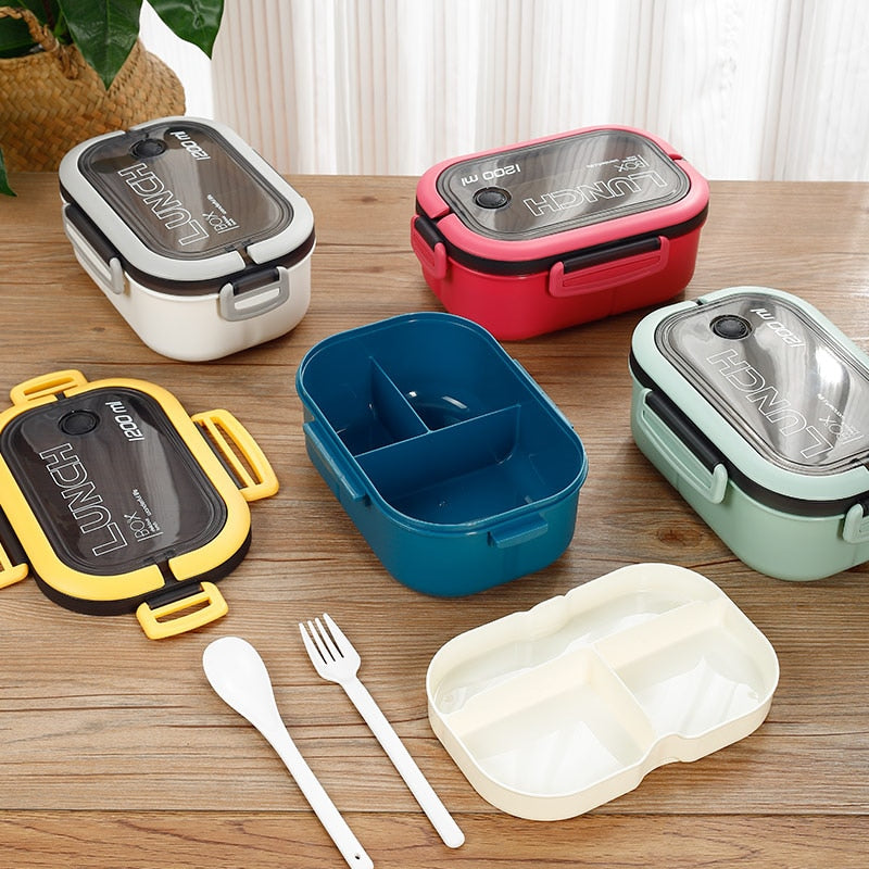 Marmita Lunch Box Premium 1200ml Dupla Camada Ideal para Microondas