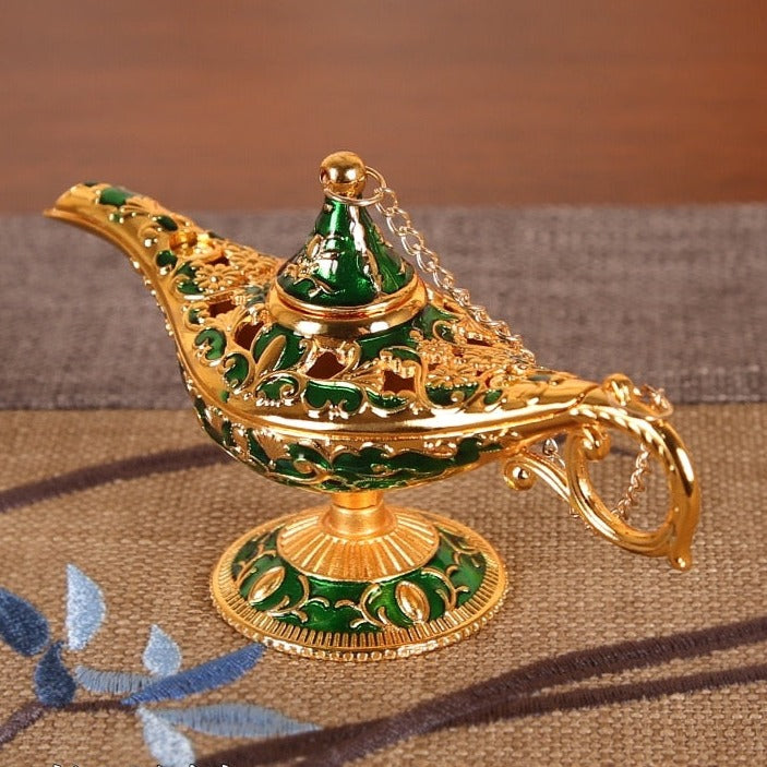 Decoração Lâmpada Mágica do Aladdin de 1001 noites de bênção 12cm para Sala de Estar