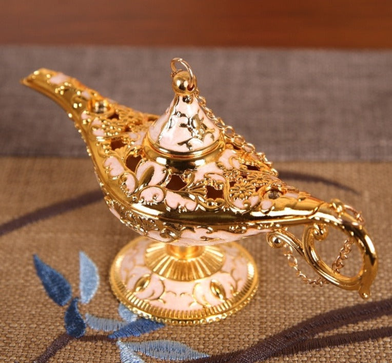Decoração Lâmpada Mágica do Aladdin de 1001 noites de bênção 12cm para Sala de Estar