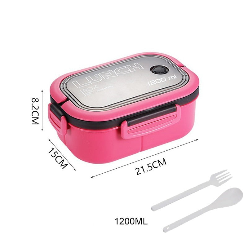 Marmita Lunch Box Premium 1200ml Dupla Camada Ideal para Microondas
