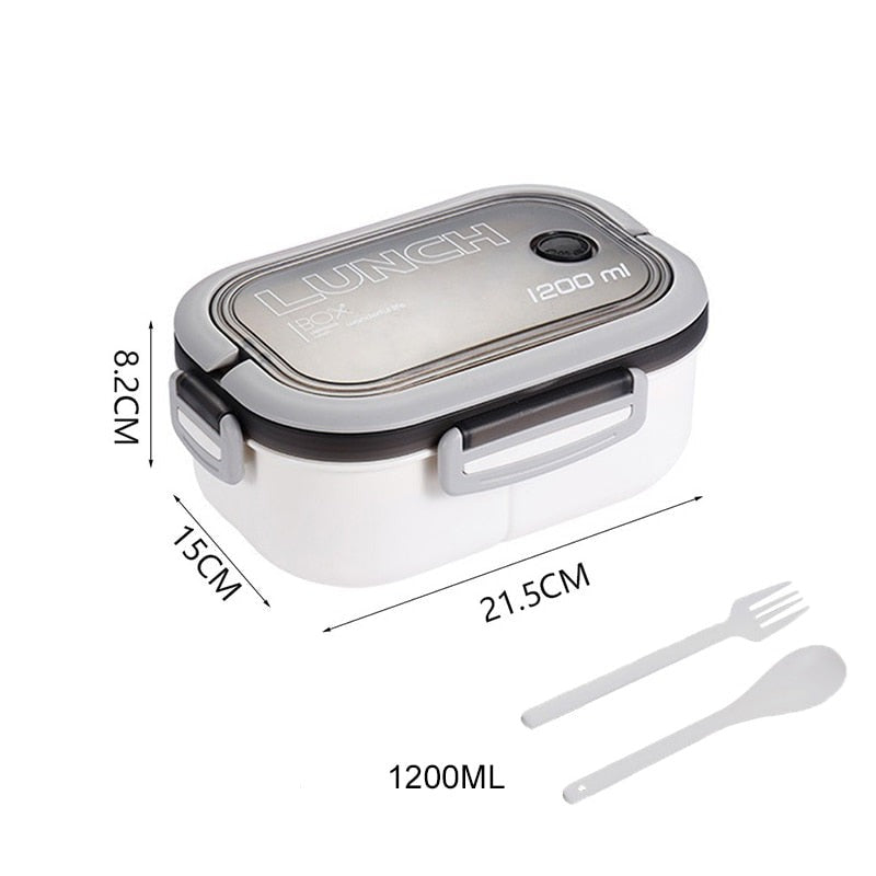 Marmita Lunch Box Premium 1200ml Dupla Camada Ideal para Microondas