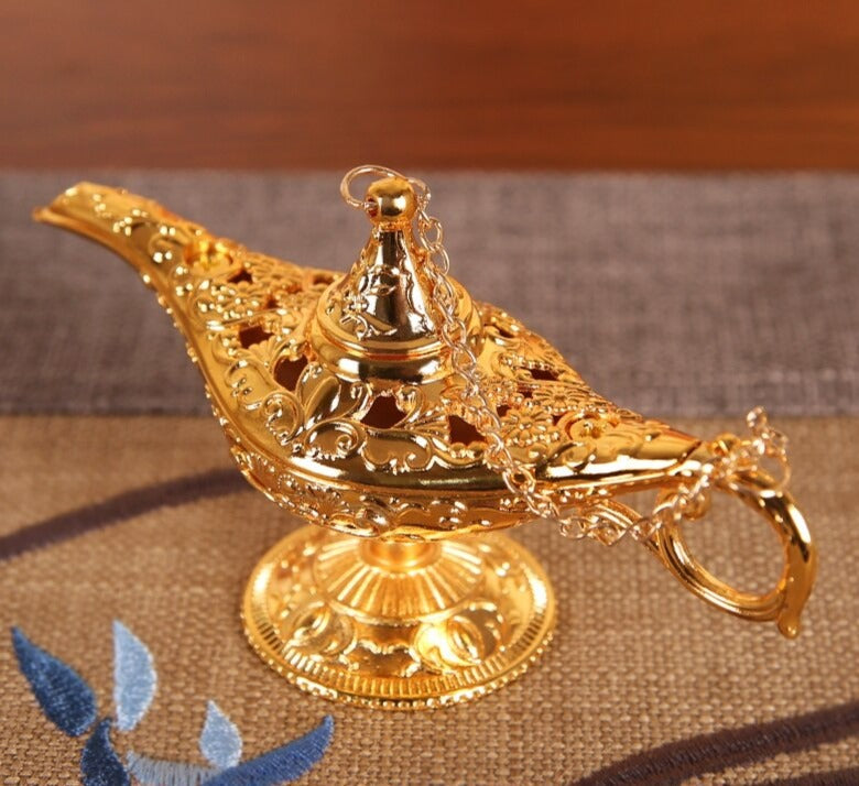 Decoração Lâmpada Mágica do Aladdin de 1001 noites de bênção 12cm para Sala de Estar
