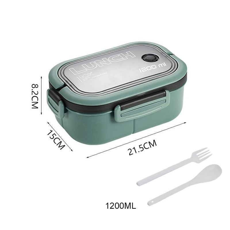 Marmita Lunch Box Premium 1200ml Dupla Camada Ideal para Microondas