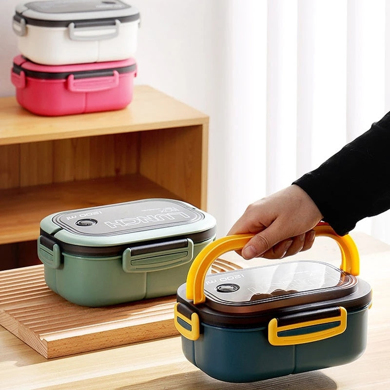 Marmita Lunch Box Premium 1200ml Dupla Camada Ideal para Microondas