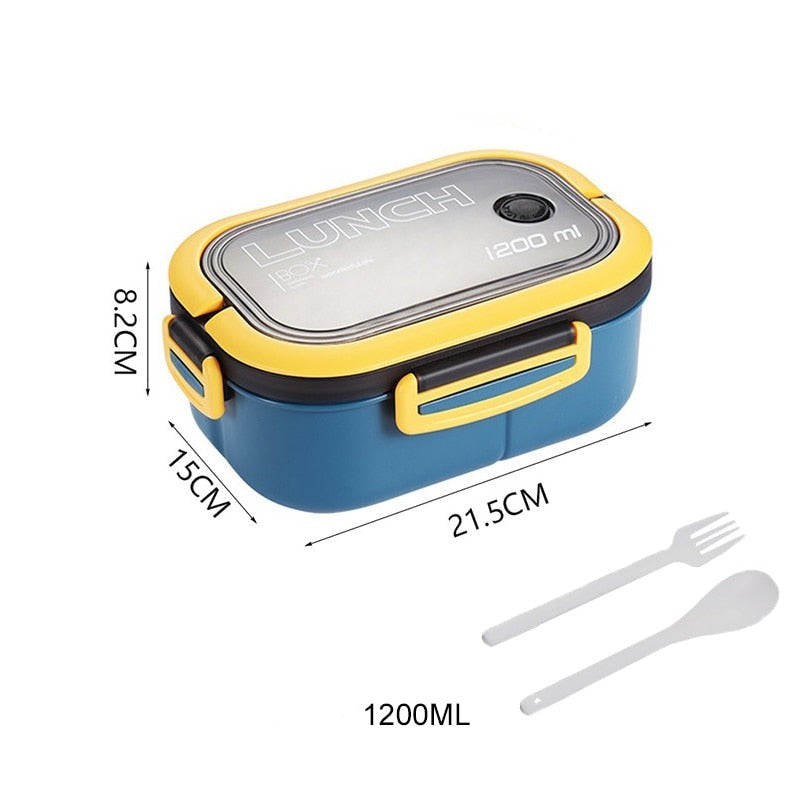 Marmita Lunch Box Premium 1200ml Dupla Camada Ideal para Microondas