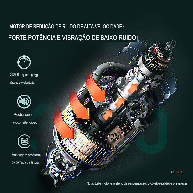 Mini Pistola Máquina de Massageadora e Relaxamento Muscular de Alta Potência Portátil