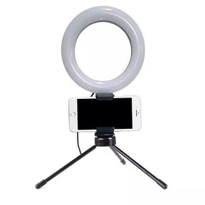 Ring Light Led Mesa Iluminador Pequena Tripé 6 Polegadas 16cm