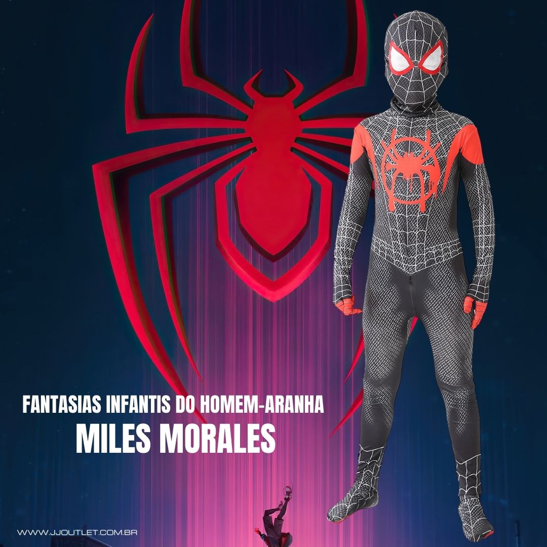 Fantasia Infantil Homem-Aranha - Miles Morales