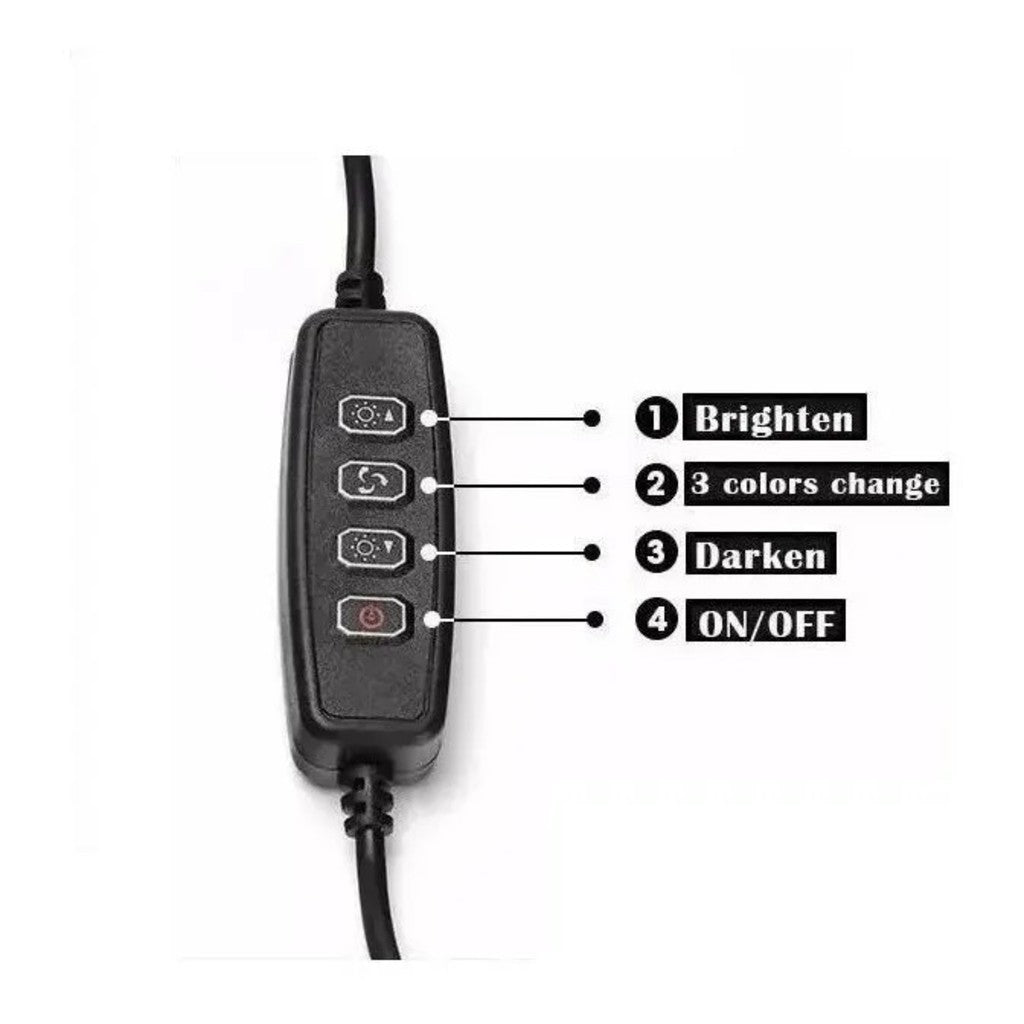 Ring Light Led Mesa Iluminador Pequena Tripé 6 Polegadas 16cm