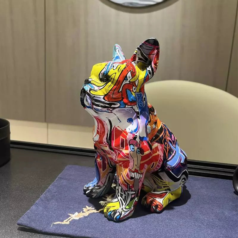 Estátua Bulldog Frânces Colorido – JJ Outlet