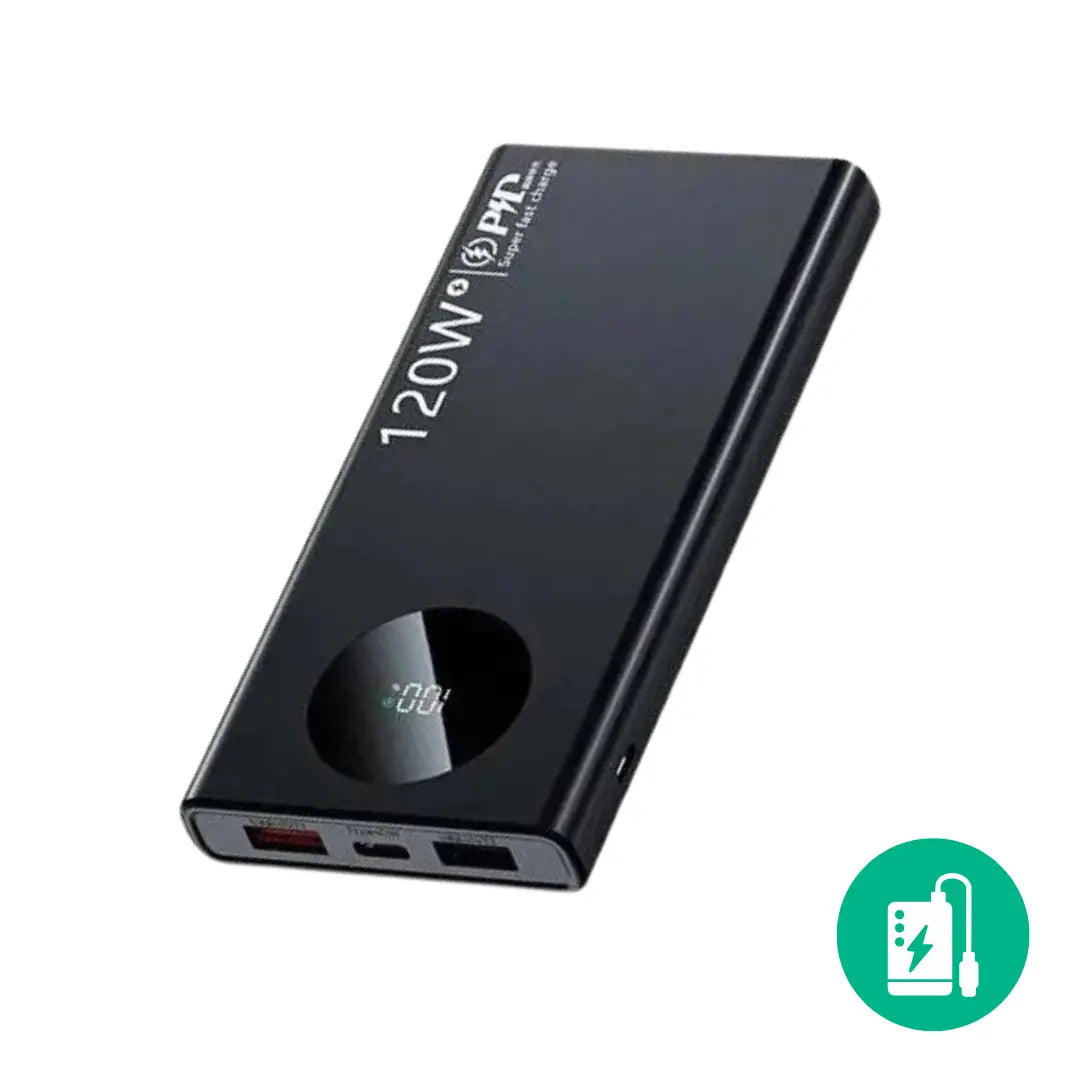 Power Bank 50.000mAh Carregamento Ultra-Rápido 120w com Display LCD