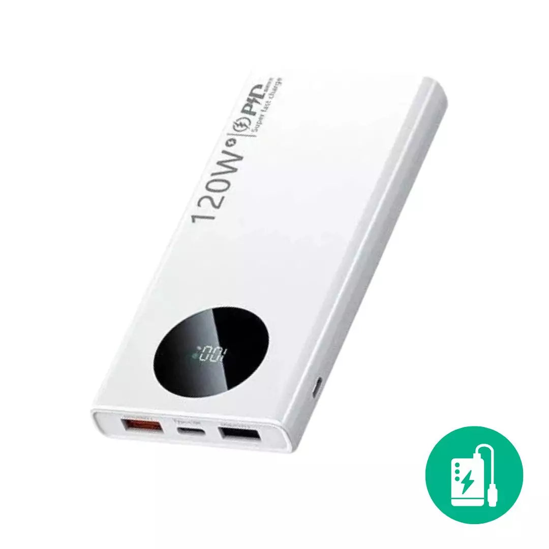 Power Bank 20.000mAh Carregamento Ultra-Rápido 120w com Display LCD