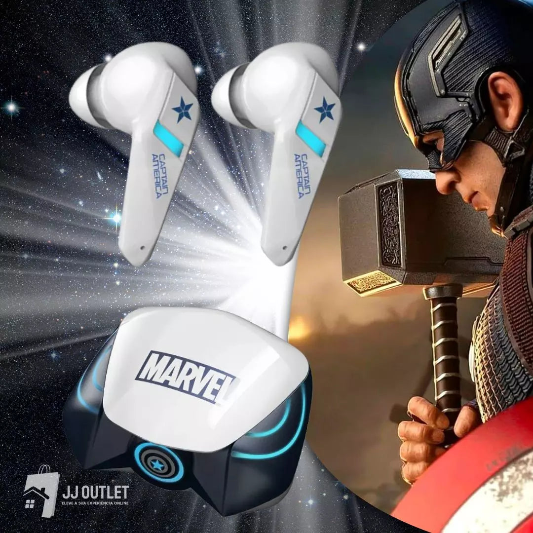 Fone de Ouvido Sem Fio Hérois Marvel Bluetooth TWS