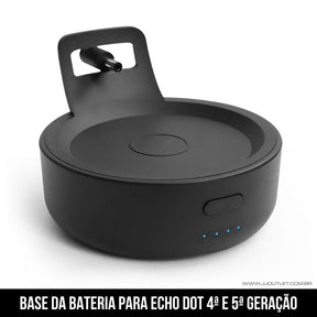 Base de Bateria para Echo Dot 4ª e 5ª Geração Amazon Alexa 5200mAh