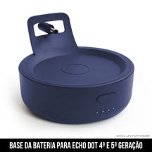 Base de Bateria para Echo Dot 4ª e 5ª Geração Amazon Alexa 5200mAh