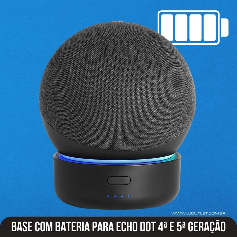 Base de Bateria para Echo Dot 4ª e 5ª Geração Amazon Alexa 5200mAh