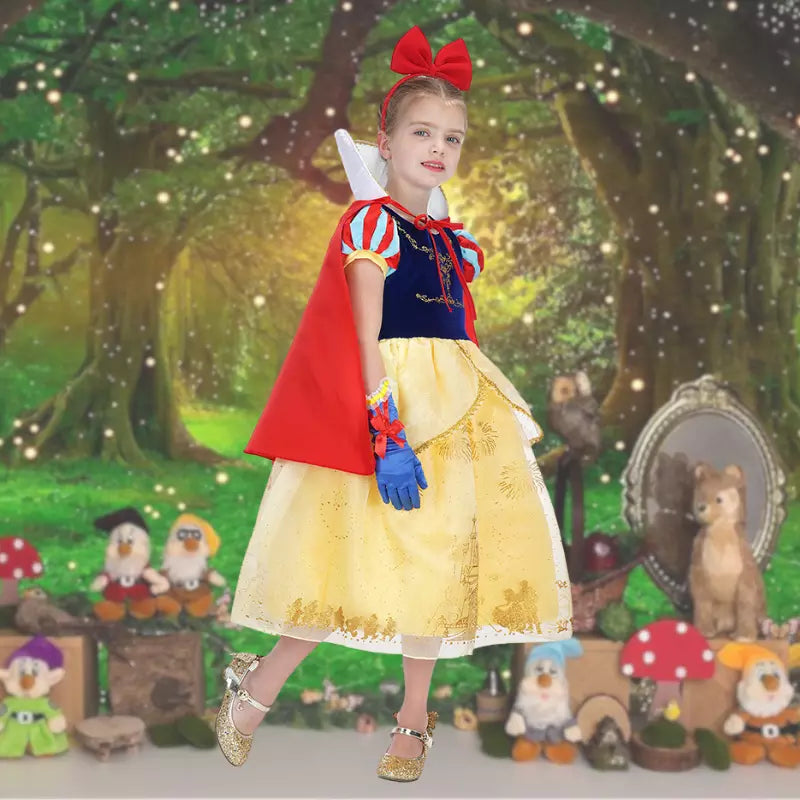 Fantasia branca de 2024 neve luxo infantil