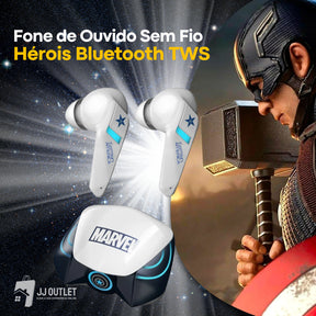 Fone de Ouvido Sem Fio Hérois Marvel Bluetooth TWS