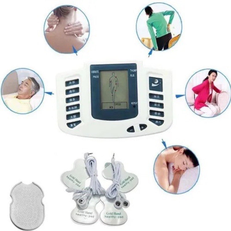 Masssageador Aparelho Tens Choque Fisioterapia Eletrochoque Eletrodos