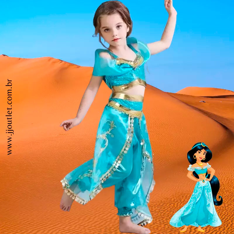 Fantasia Infantil Princesa Jasmine - Filme Aladdin